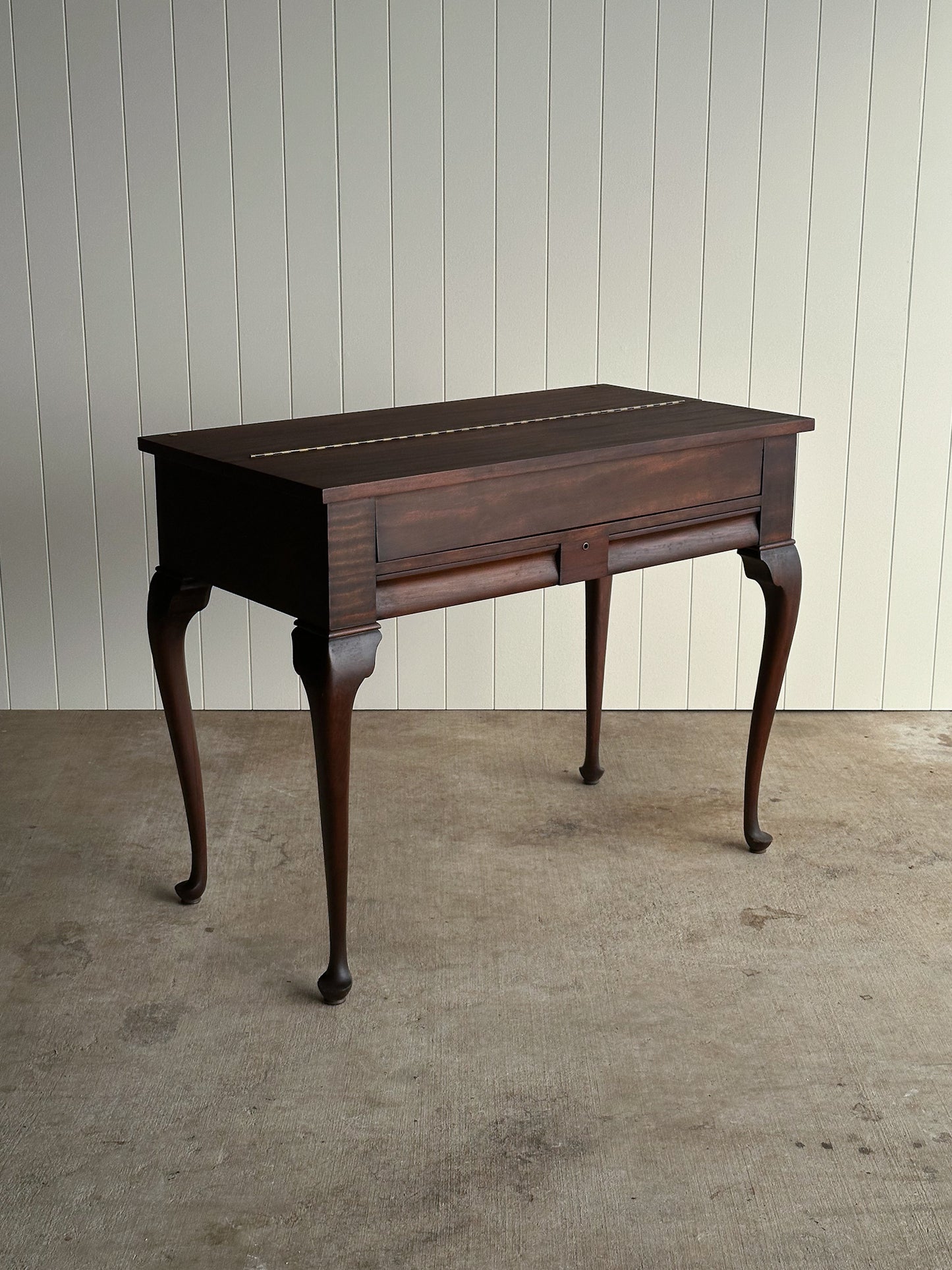 Antique Mahogany Lift-Top Writing Desk Console Table