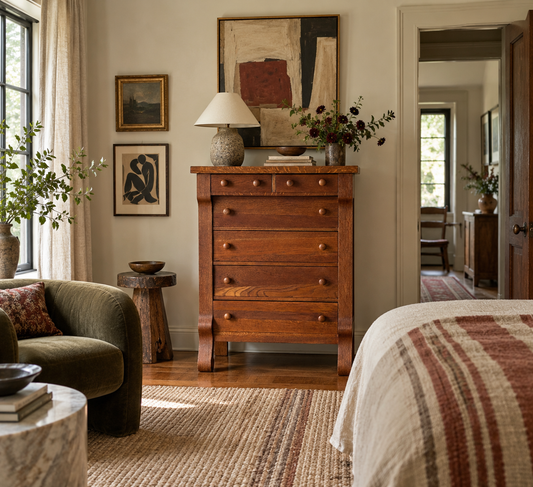 Quartersawn Oak Chest of Drawers, Turn-of-the-Century