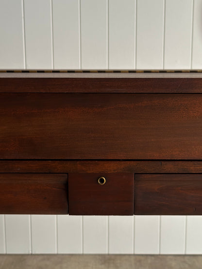 Antique Mahogany Lift-Top Writing Desk Console Table