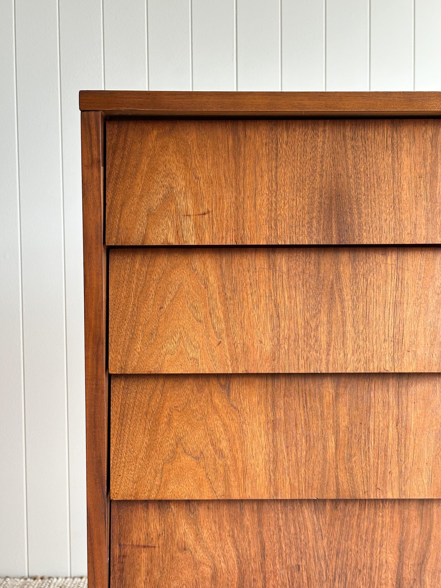 Vintage Mid Century Modern Walnut Chest of Drawers