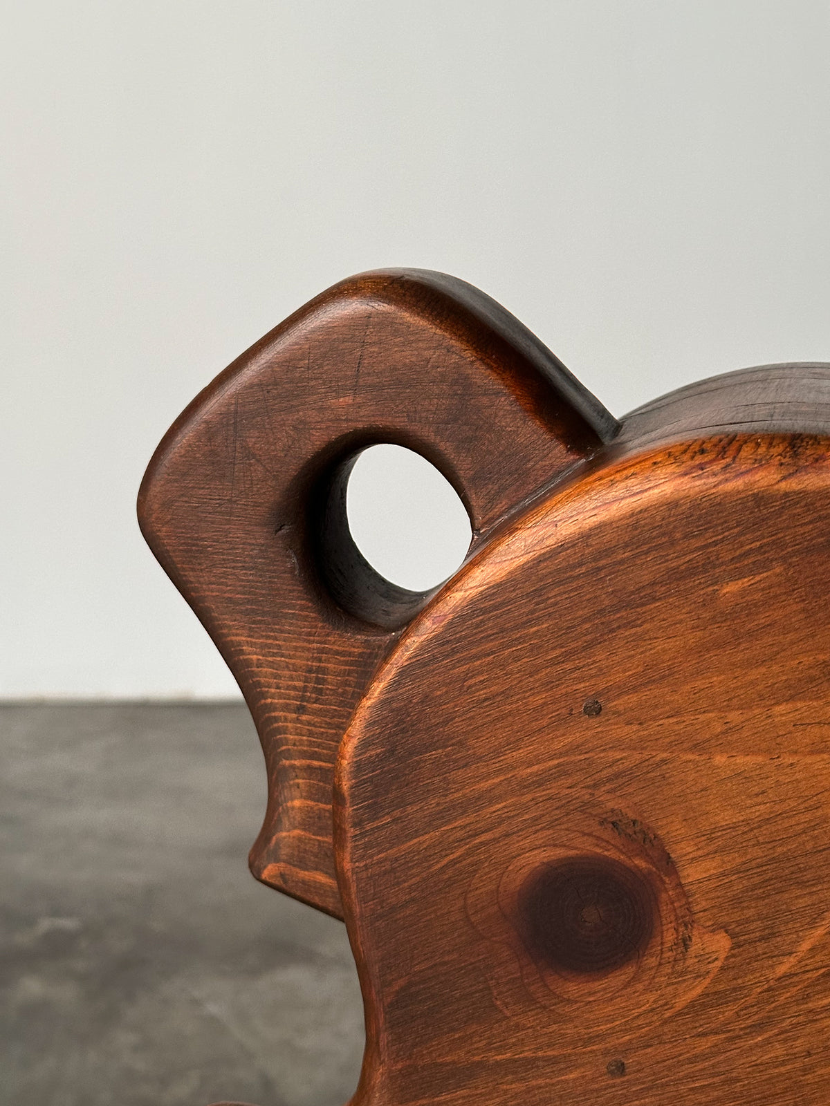 Handcrafted Mid-Century Sculptural Pine Rocking Horse