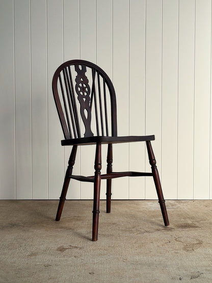 Antique English Windsor Dining Chairs, Set of 4