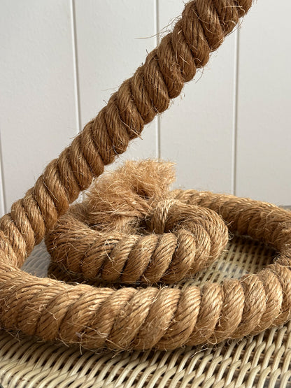 Vintage French Mid-Century Rope Table Lamps, Pair