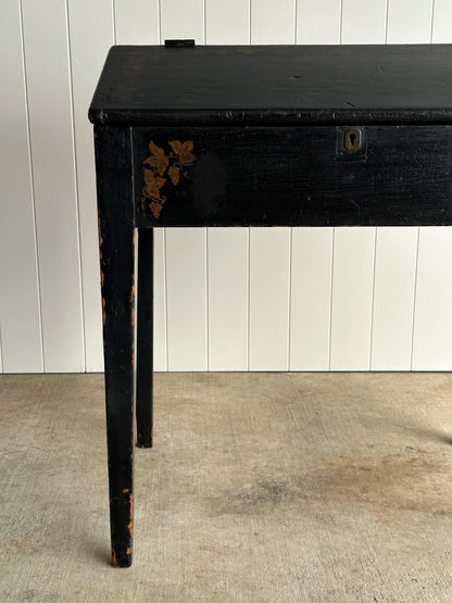Early 19th Century Antique American Folk Art Painted Slant-Front Desk
