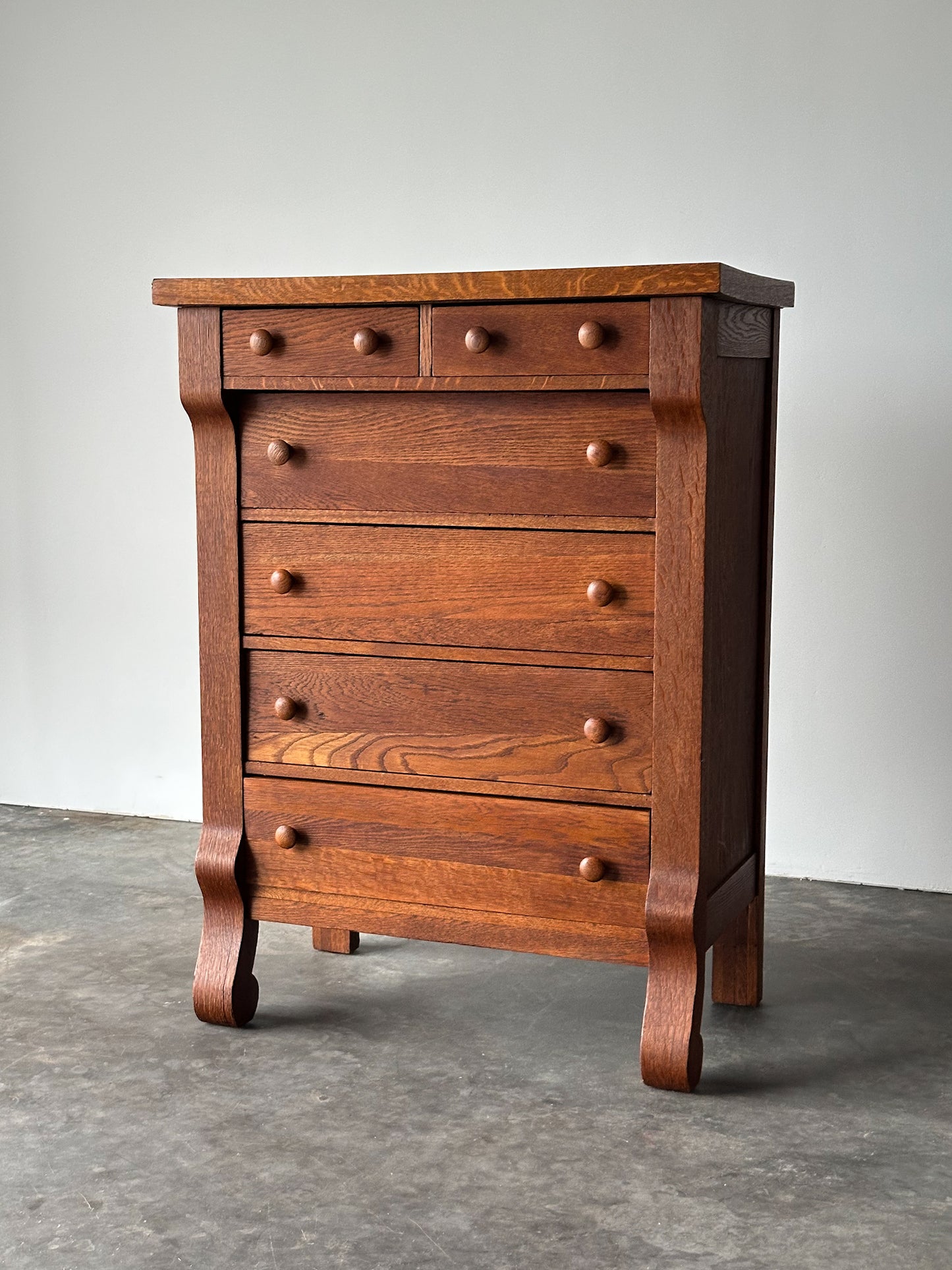 Antique Quartersawn Oak Chest of Drawers