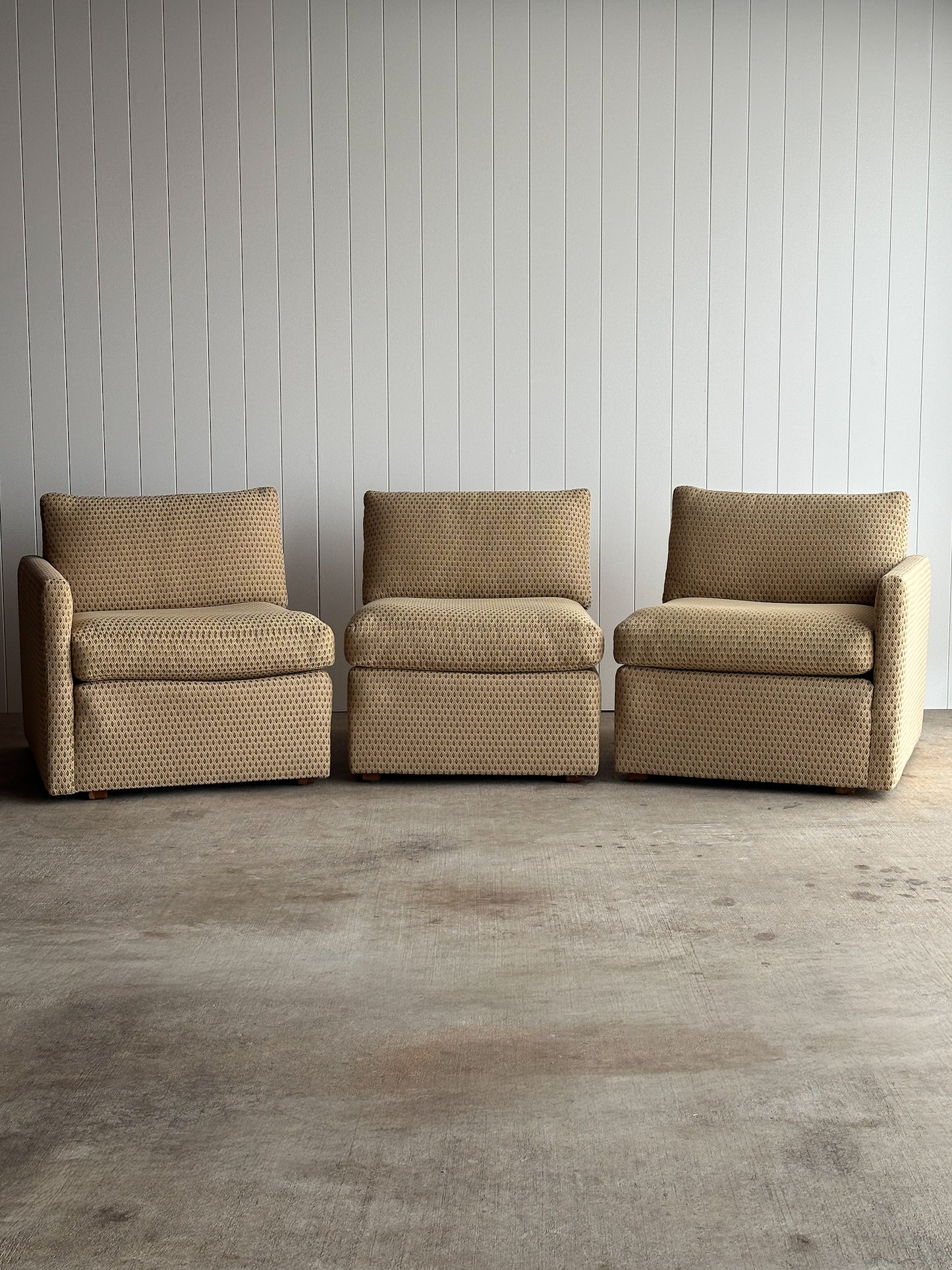 Vintage Three-Piece Modular Lounge Sectional Sofa, Charles Pfister for Knoll
