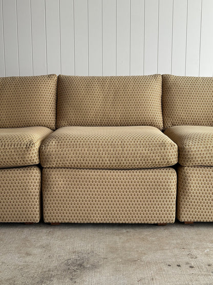 Modernist Diamond-Jacquard Sofa Attributed to Charles Pfister for Knoll, 1970s
