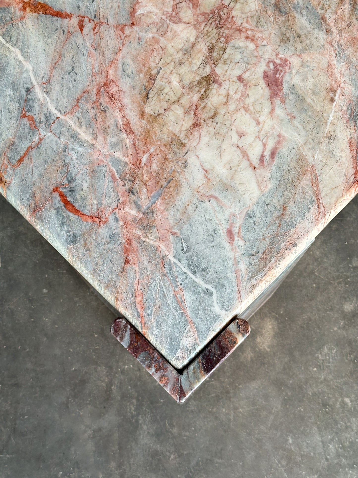 Fior Di Pesco Marble Sculptural Coffee Table, Italy, 1980s