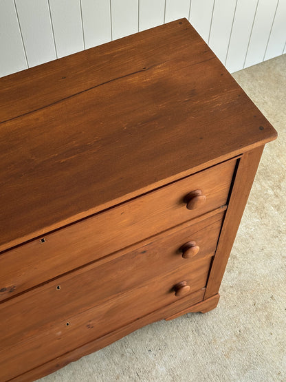 Late 19th Century Antique Pine Chest of Drawers