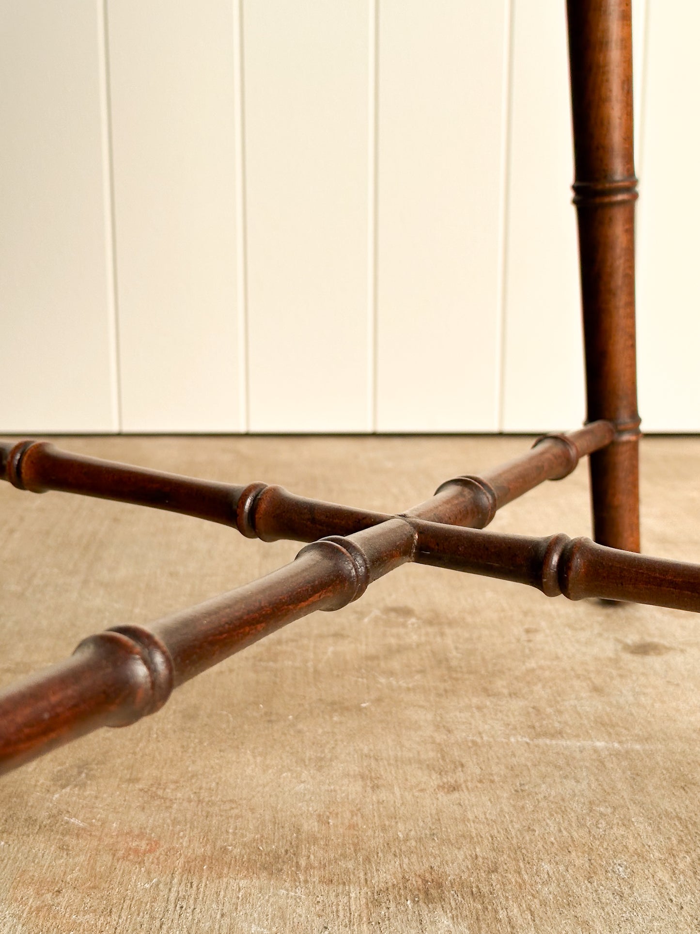 Vintage Wooden Armchair with Cane Seat