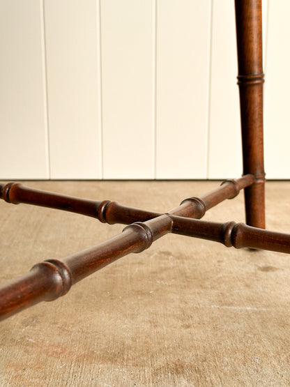 Vintage Wooden Armchair with Cane Seat
