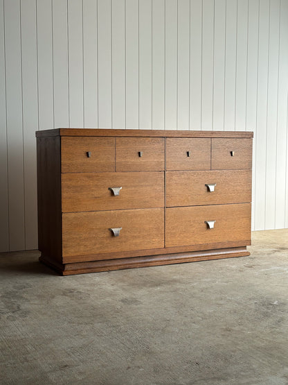 Architectural Oak 6-Drawer Dresser, C. 1960s