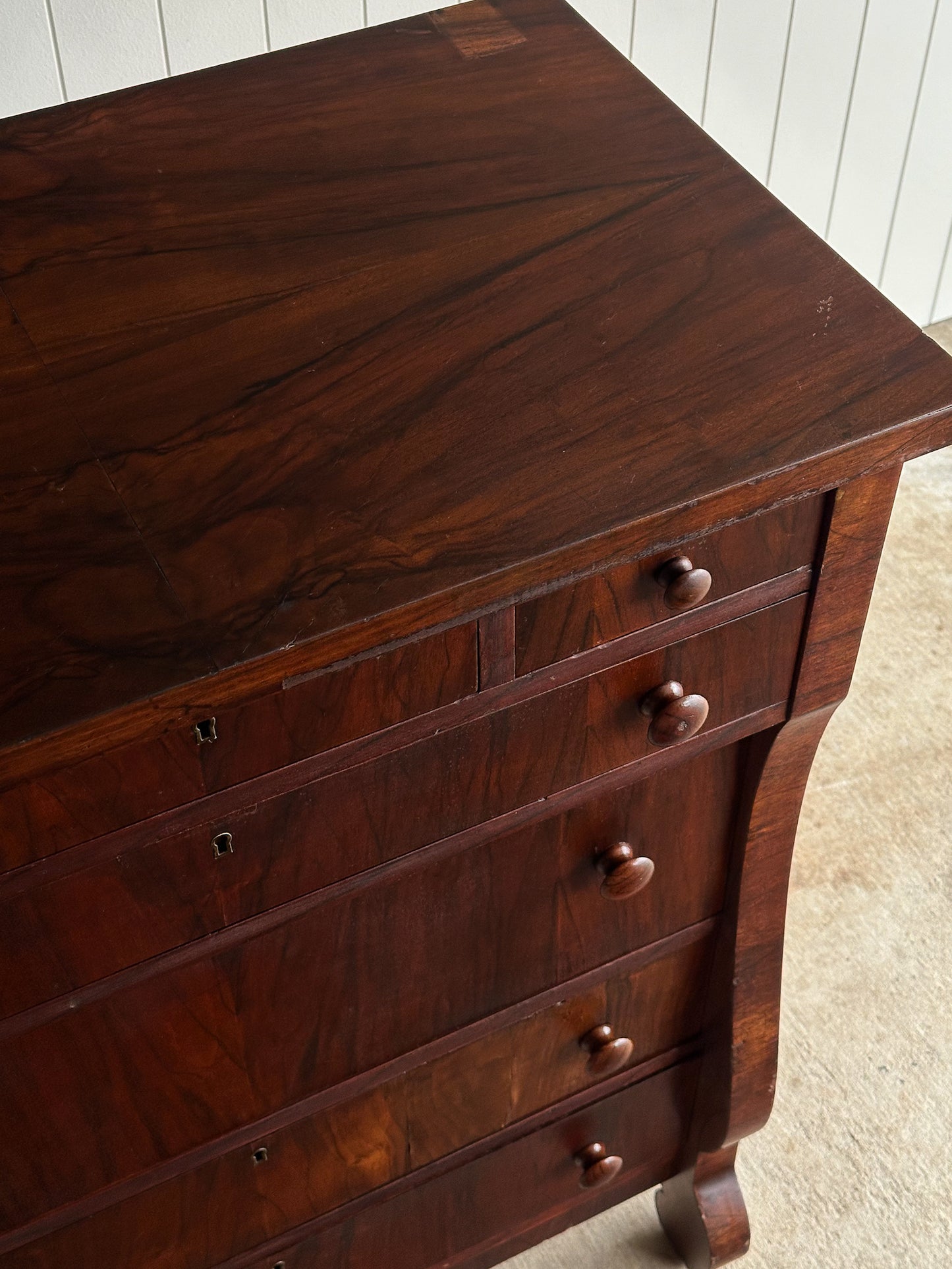 Late 19th Century Rosewood Seven-Drawer Chest, C. 1880