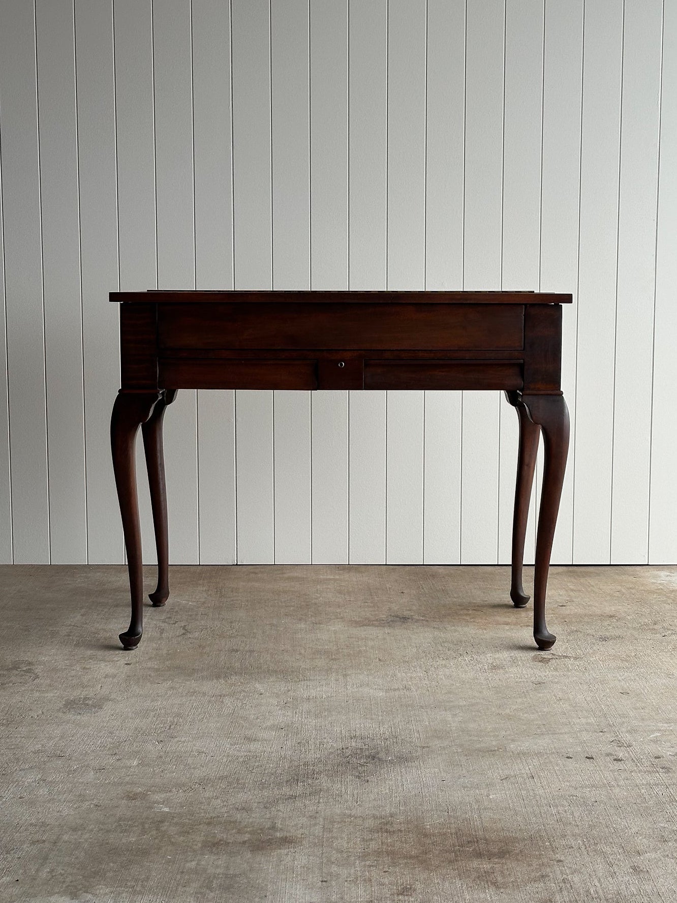 Antique Mahogany Lift-Top Writing Desk Console Table