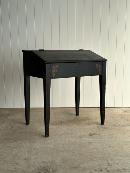 Early 19th Century Antique American Folk Art Painted Slant-Front Desk