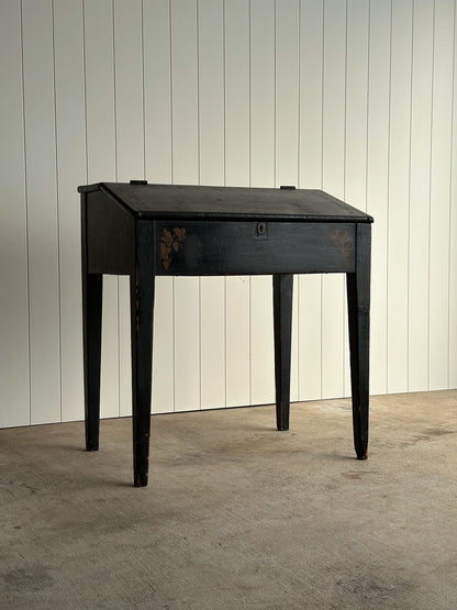 Early 19th Century Antique American Folk Art Painted Slant-Front Desk