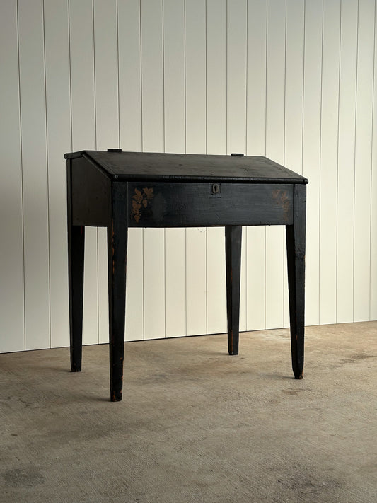 Early 19th Century Antique American Folk Art Painted Slant-Front Desk