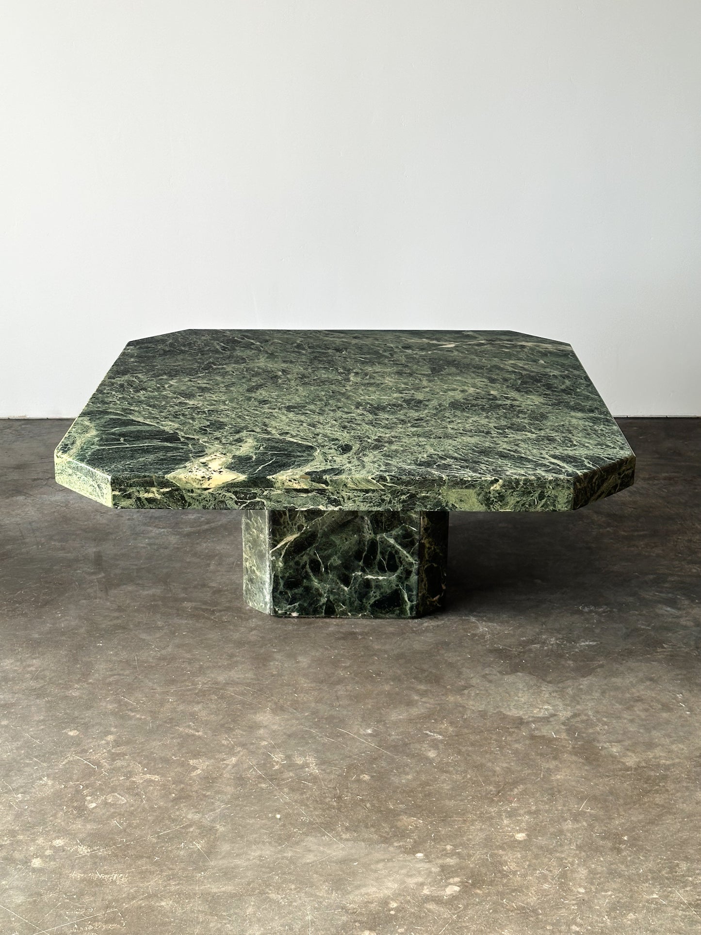 Verde Alpi Marble Coffee Table, Italy, 1970s