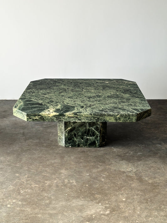 Verde Alpi Marble Coffee Table, Italy, 1970s