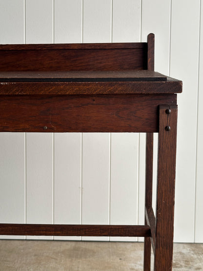 Antique American Oak Schoolhouse Children's Writing Desk