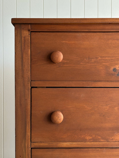Late 19th Century Antique Pine Chest of Drawers