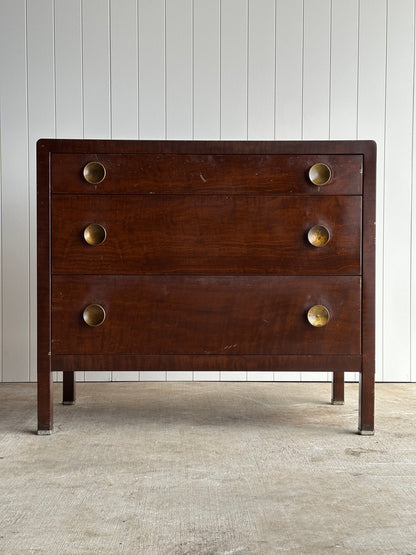 1930s Vintage Norman Bel Geddes Steel Chests of Drawers, Pair