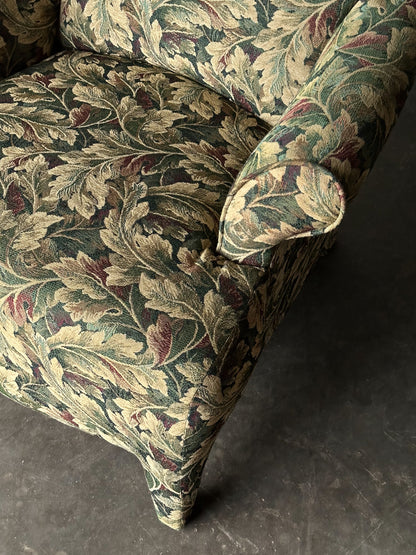 Sage Acanthus Tapestry Club Chairs, John Hutton for Donghia Luciano, 1990s, Pair