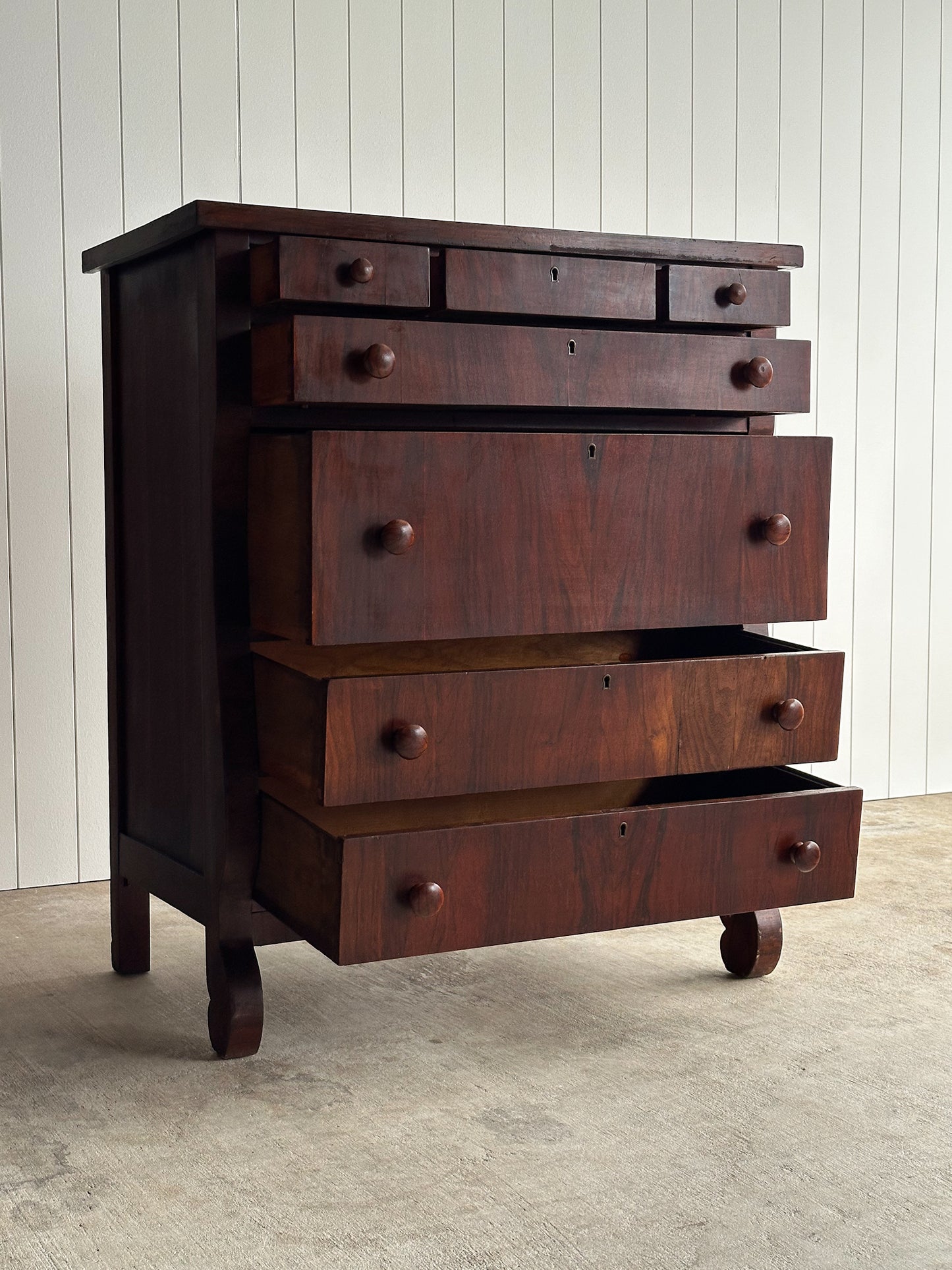 Late 19th Century Rosewood Seven-Drawer Chest, C. 1880