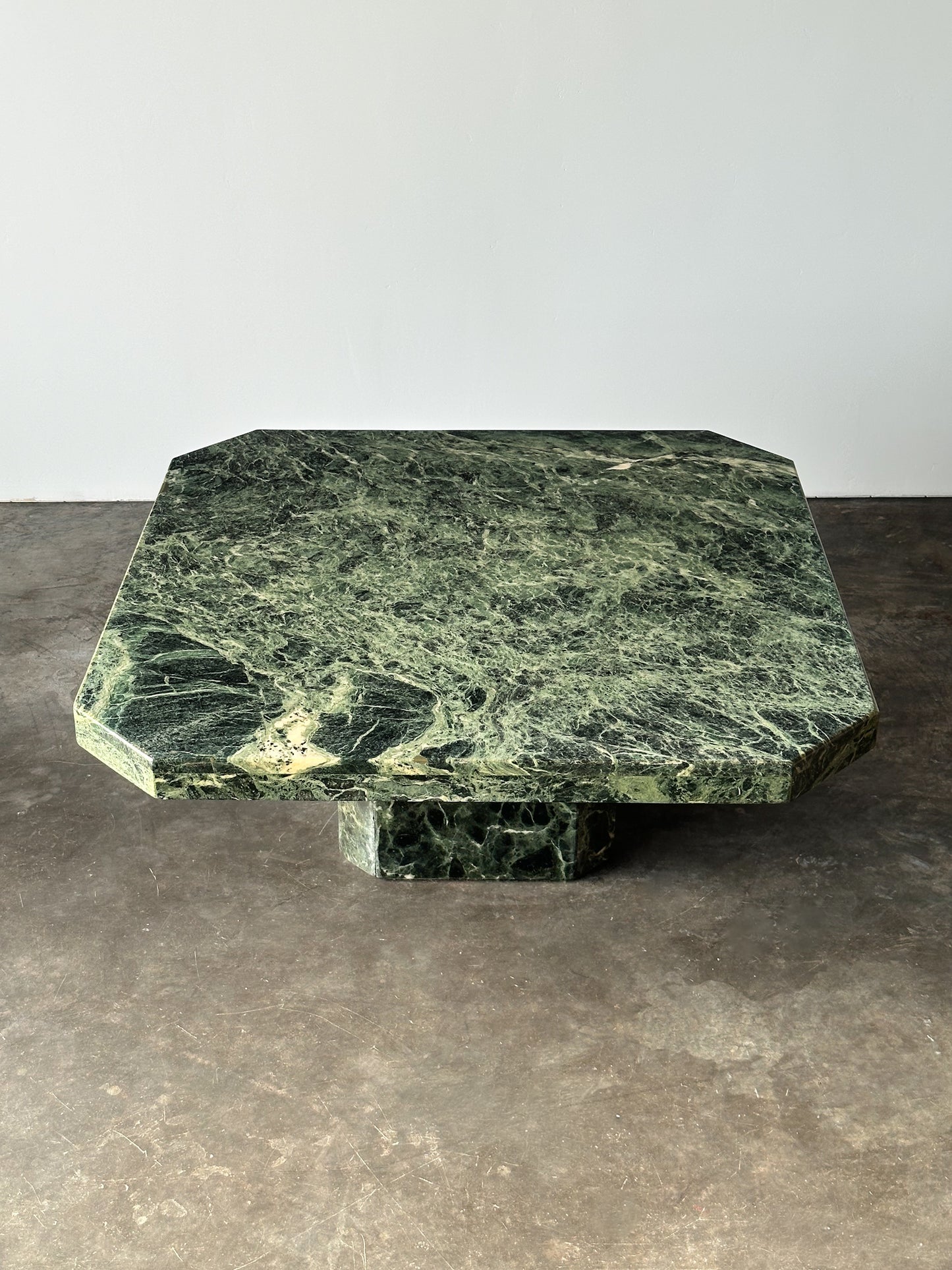 Verde Alpi Marble Coffee Table, Italy, 1970s