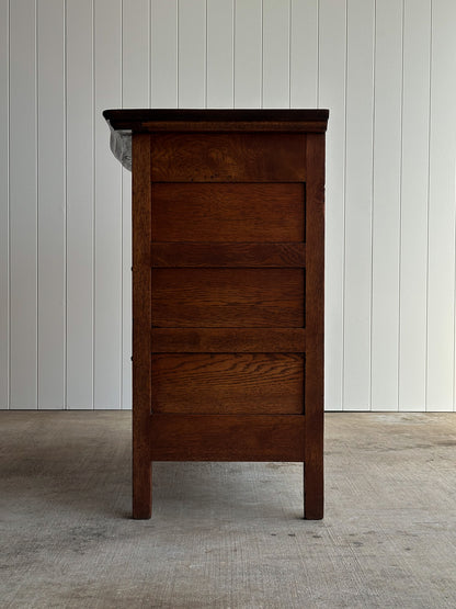 Antique Oak Chest of Drawers, Late 19th Century
