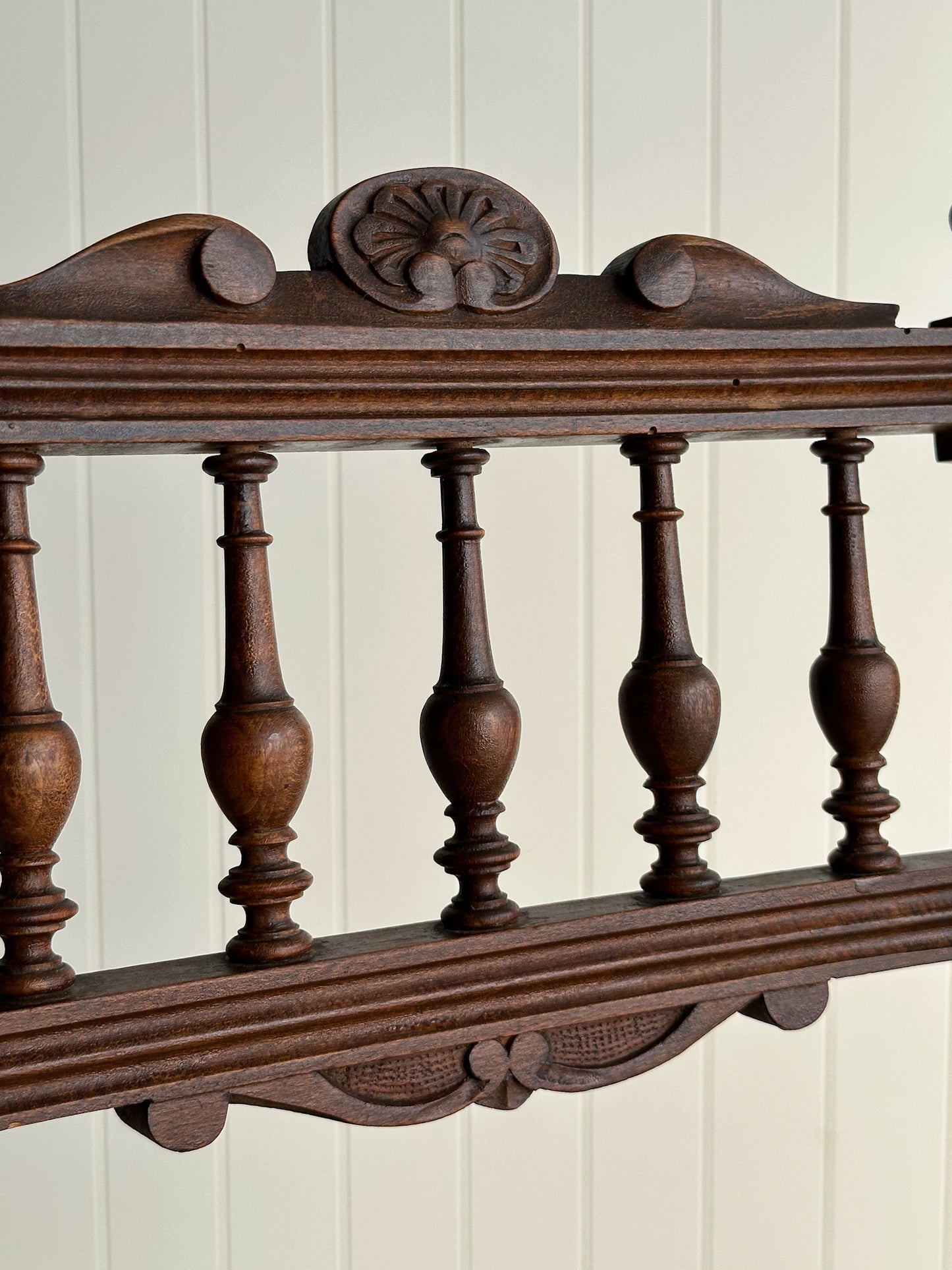 Set of Four Antique Dining Chairs With Carved Crest