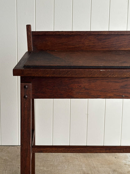 Antique American Oak Schoolhouse Children's Writing Desk