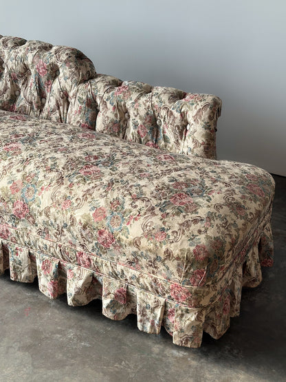 Napoleon III Tufted Chaise Longue, France, 19th Century
