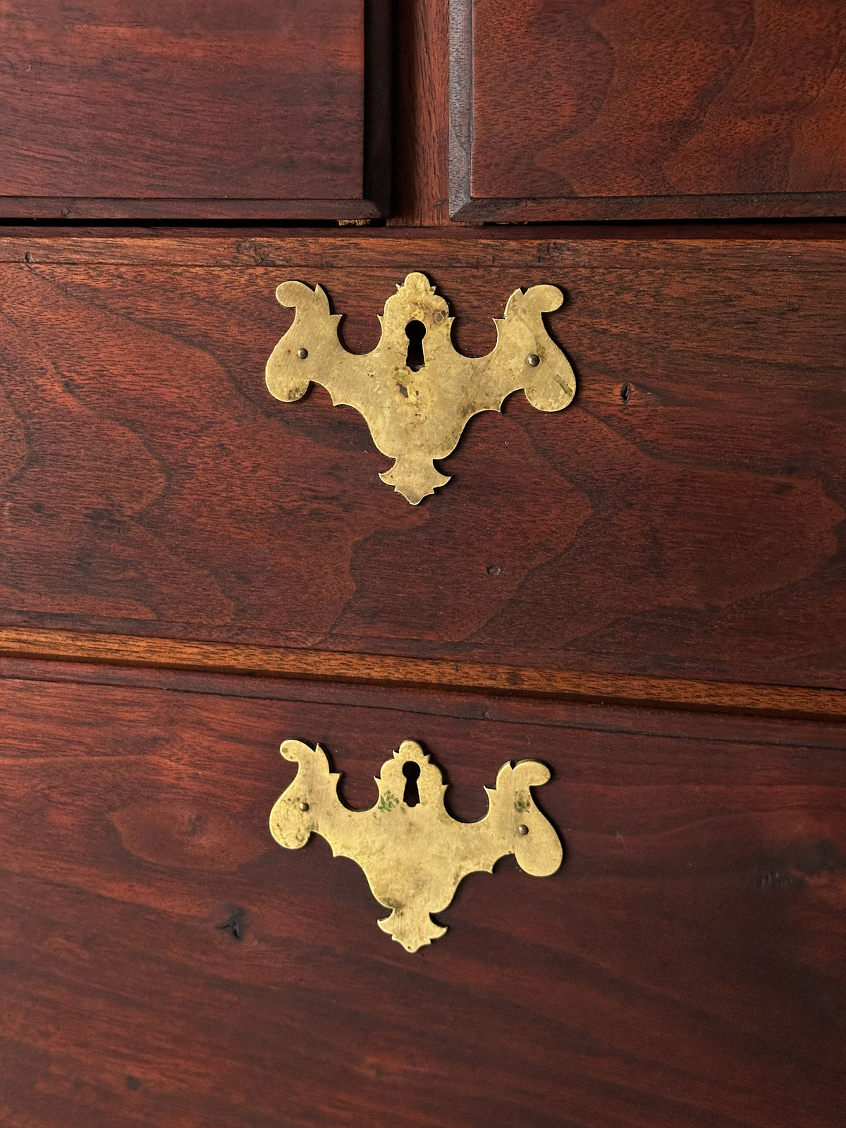 Chippendale-Style Black Walnut Tall Chest of Drawers, 1930s