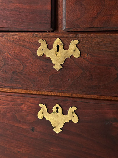 Chippendale-Style Black Walnut Tall Chest of Drawers, 1930s