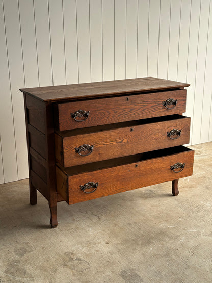 Antique Oak Chest of Drawers, Late 19th Century