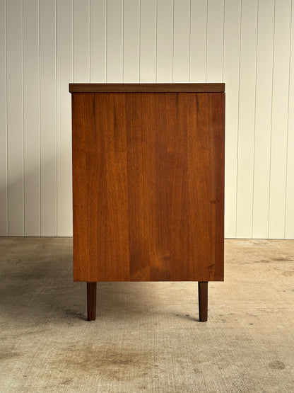 Mid-Century Walnut Nine-Drawer Dresser by Stanley, C. 1960s