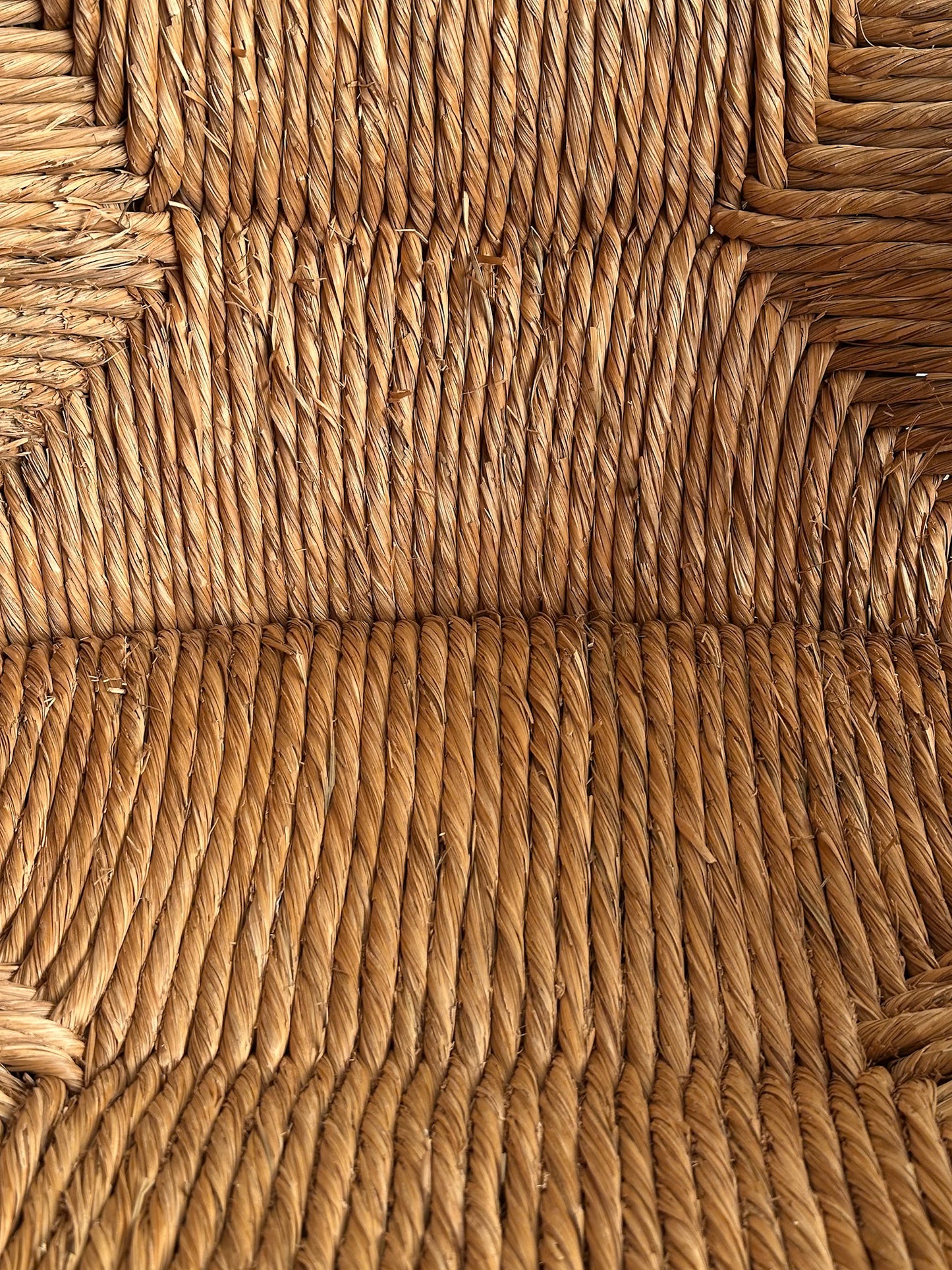 Pair of Vintage Red Lacquered Rush Lounge Chairs, Attributed to Vico Magistretti