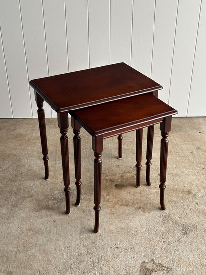 Pair of Vintage Mahogany Nesting Tables