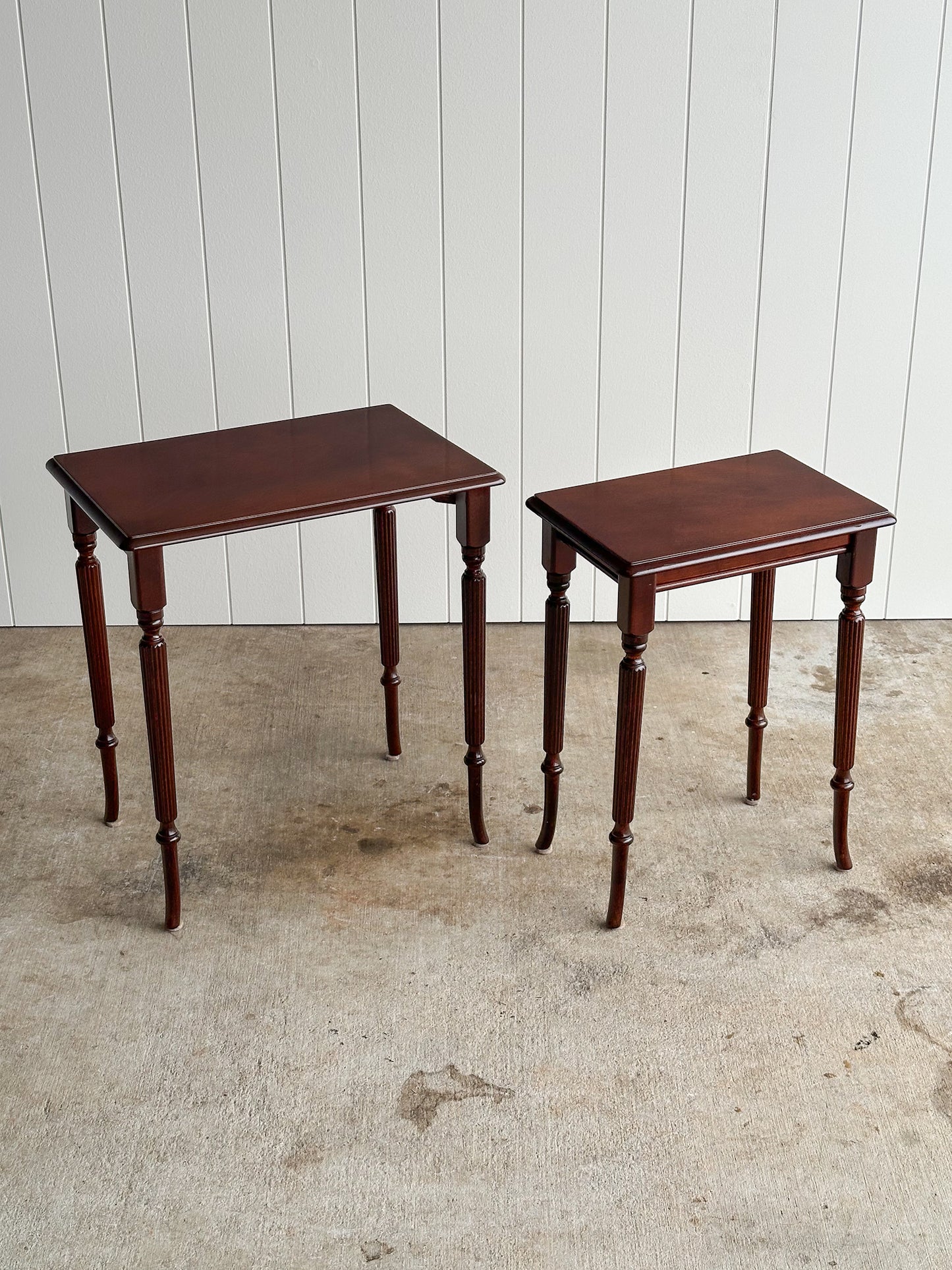 Pair of Vintage Mahogany Nesting Tables