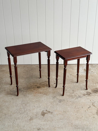 Pair of Vintage Mahogany Nesting Tables
