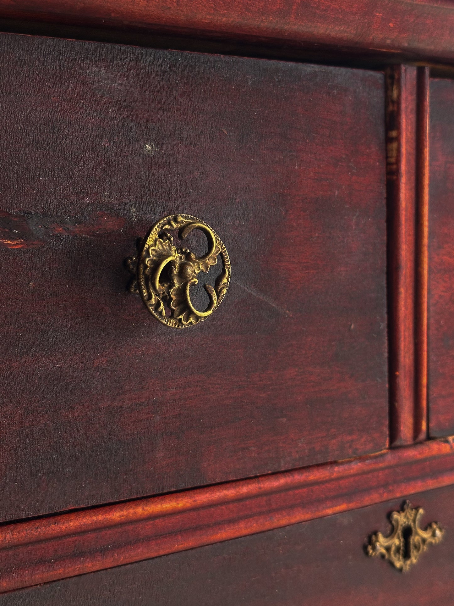 Antique Serpentine Mahogany Chest of Drawers, C. 1890