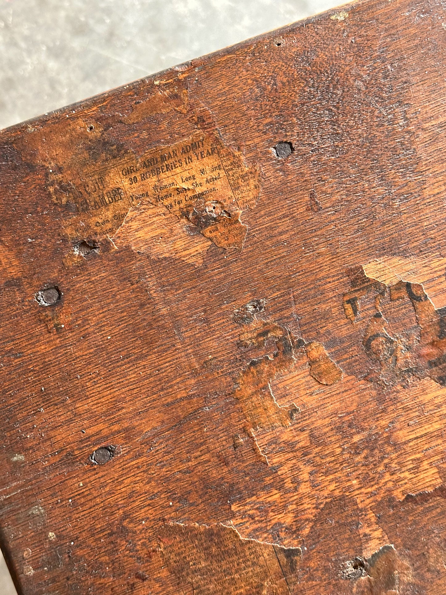 Antique American Country Store Oak General Table, Late 19th Century