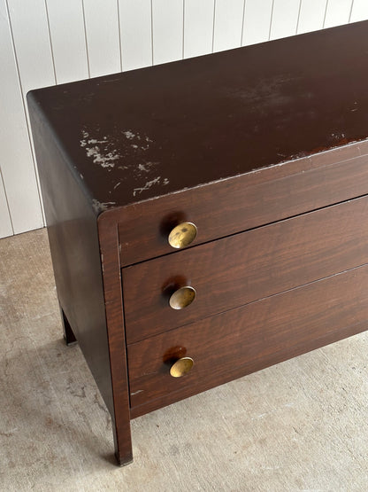 1930s Vintage Norman Bel Geddes Steel Chests of Drawers, Pair