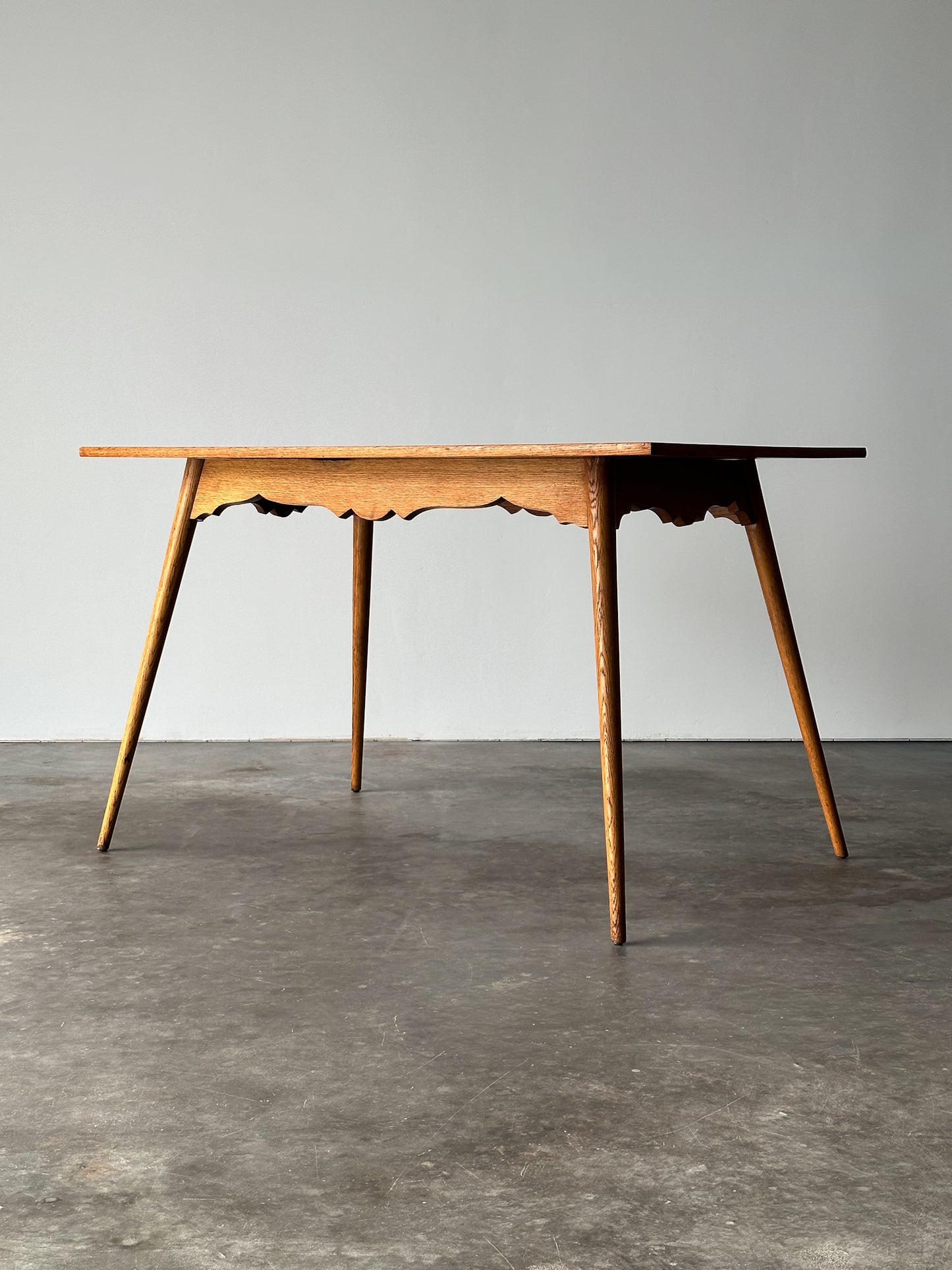 Swiss Alpine Stabelle Oak Dining Set, Mid-Century, Set of 5