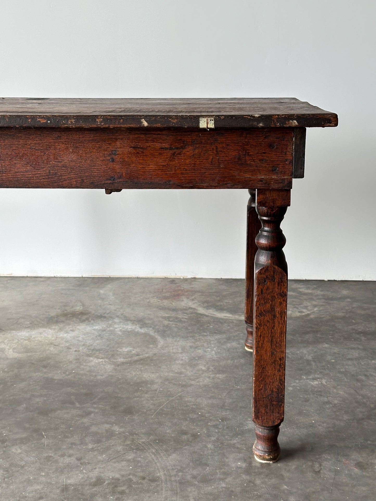 Antique American Country Store Oak General Table, Late 19th Century
