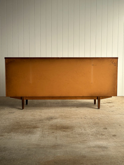 Mid-Century Walnut Nine-Drawer Dresser by Stanley, C. 1960s