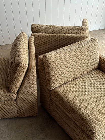 Modernist Diamond-Jacquard Sofa Attributed to Charles Pfister for Knoll, 1970s