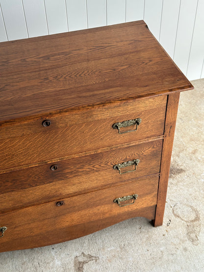 Late 19th Century Antique Oak Chest of Drawers