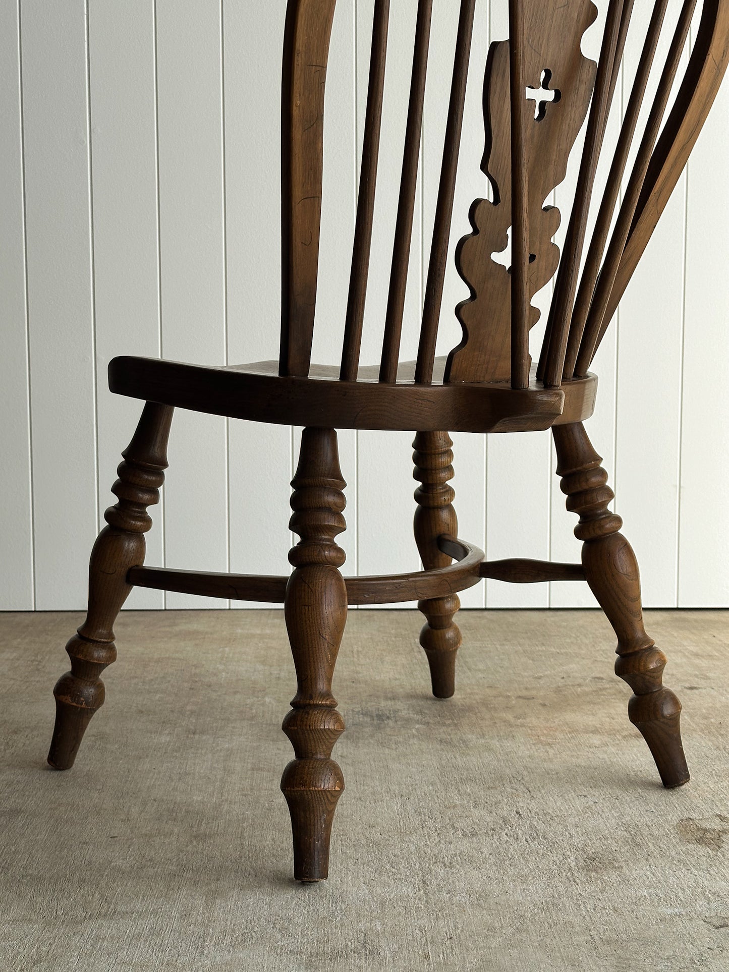 Vintage Conant Ball Oak Windsor Dining Chairs, Set of Six